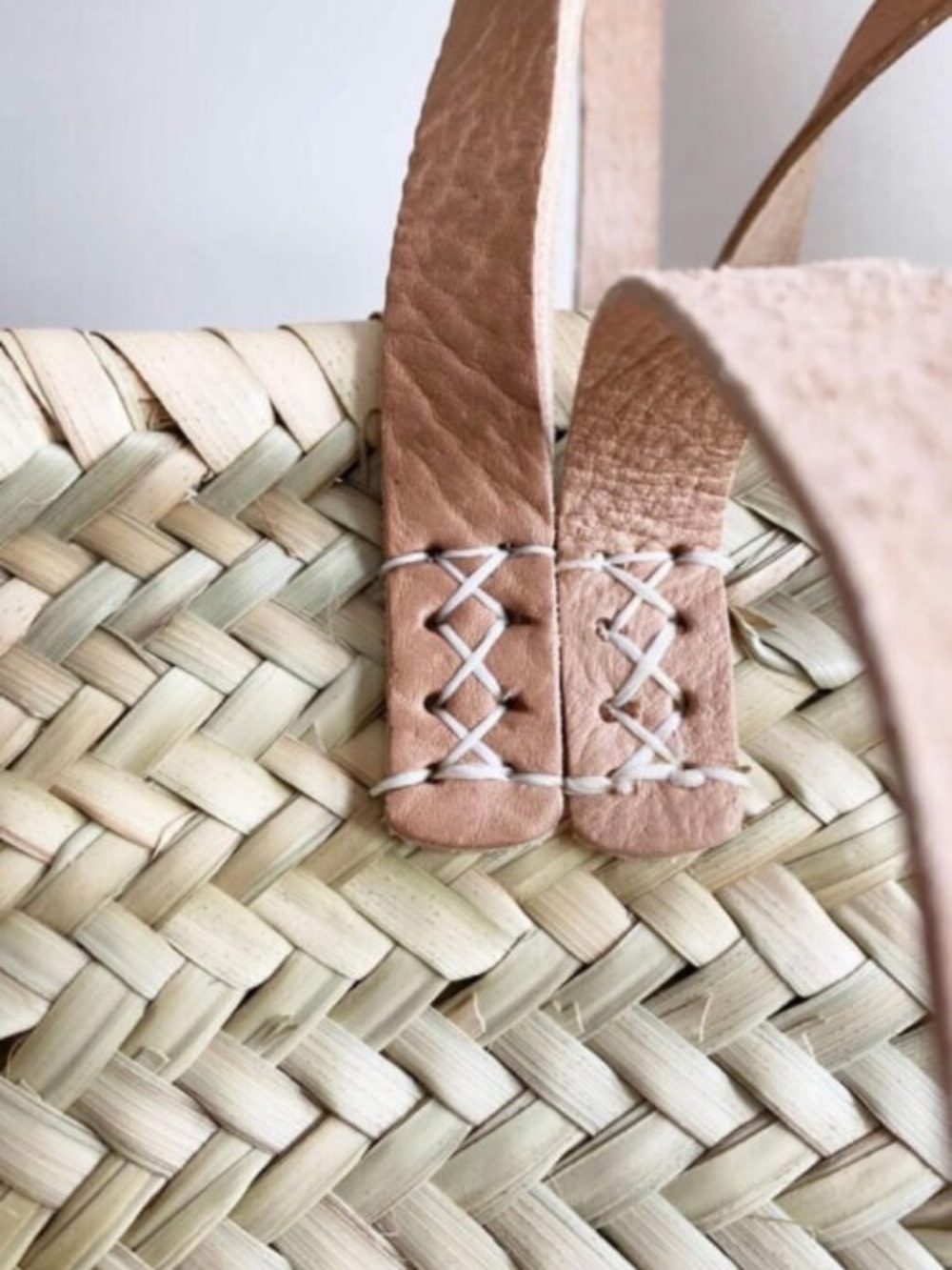 Handmade Woven Straw Frech Market Tote - Picture 3 of 4
